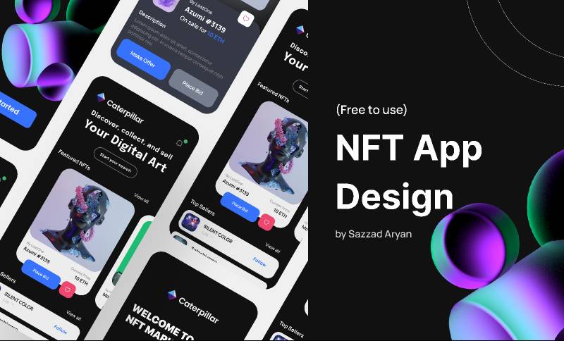 Figma NFT UI Design Caterpillar Mobile App