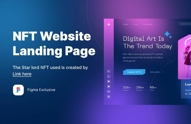 Figma NFT Website Landing Page Light and Dark