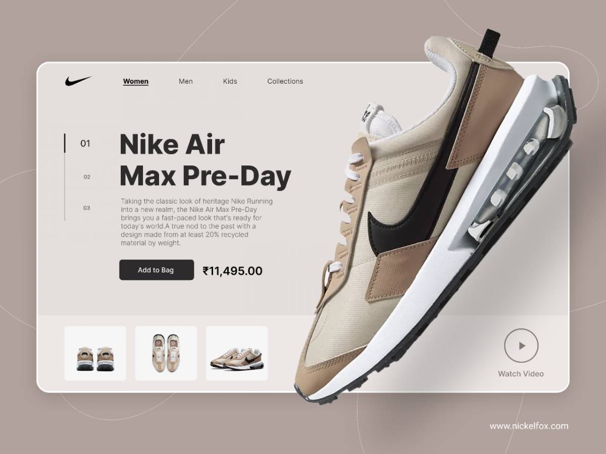 Figma Nike Landing Page Concept