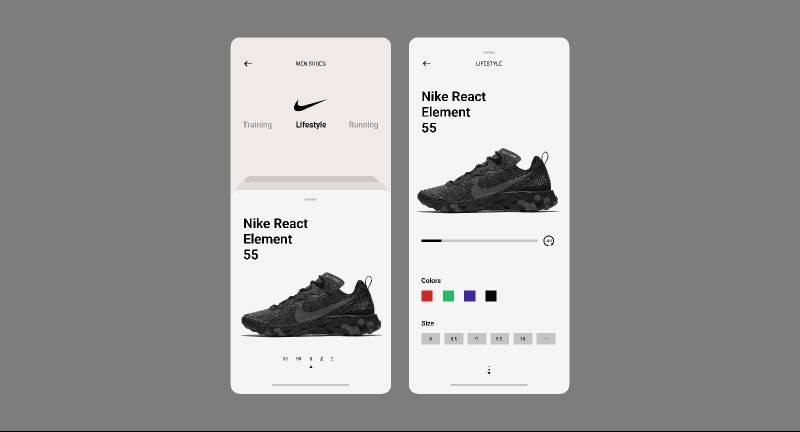 Figma Nike Shoe Mobile App Concept