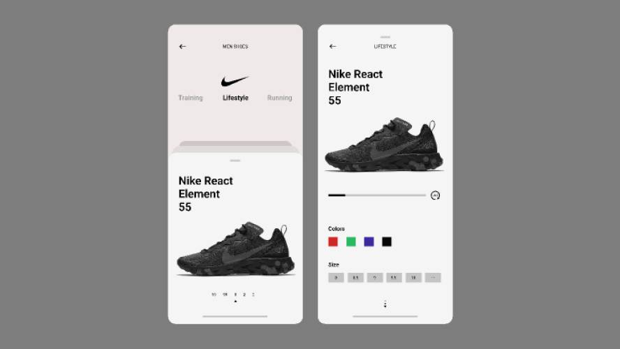 Figma Nike Shoe Mobile App Concept