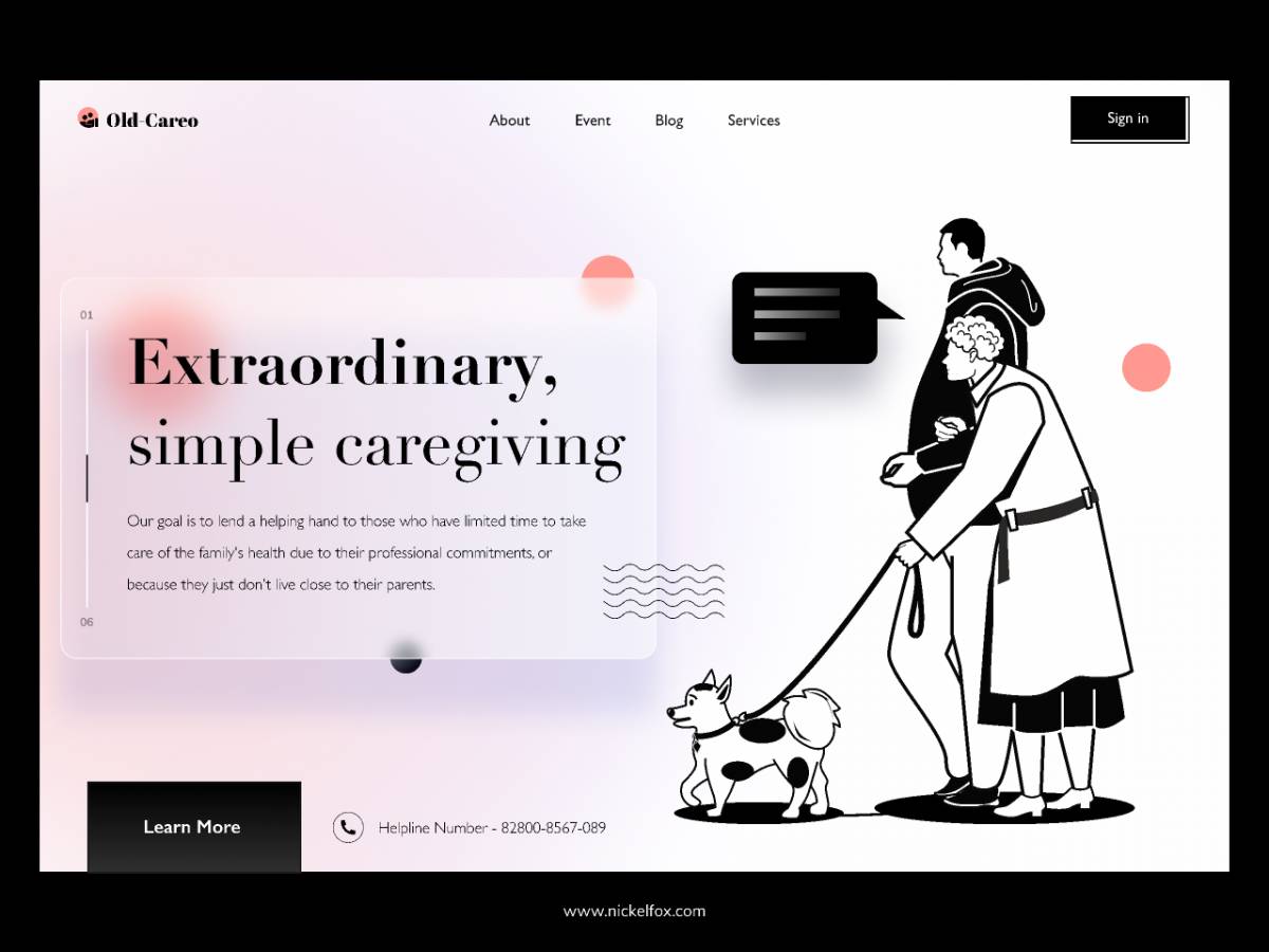 Figma Old-Careo Landing Page