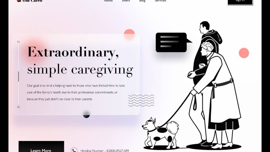 Figma Old-Careo Landing Page