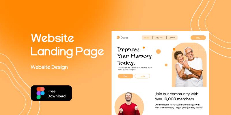 Figma Old people Website Landing Page