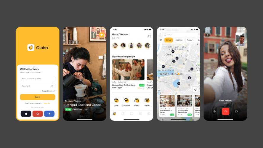 Figma Oloha Travel app design