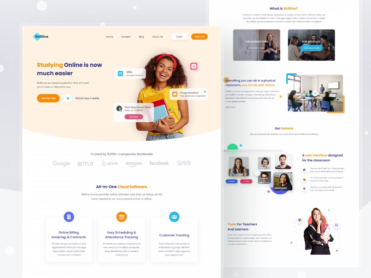 Figma Online Learning Landing Page