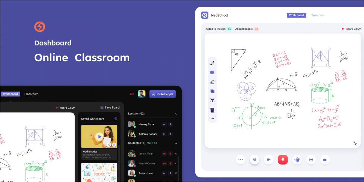 Figma Online Teaching Dashboard Free Download