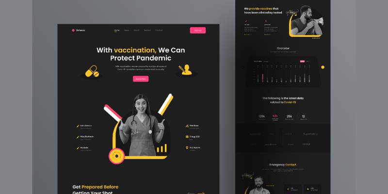 Figma Online Vaccine website template