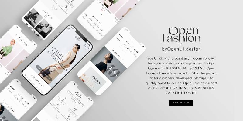 Figma Open Fashion Free eCommerce UI Kit