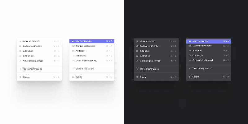 Figma Options Component (Dark & Light themes)