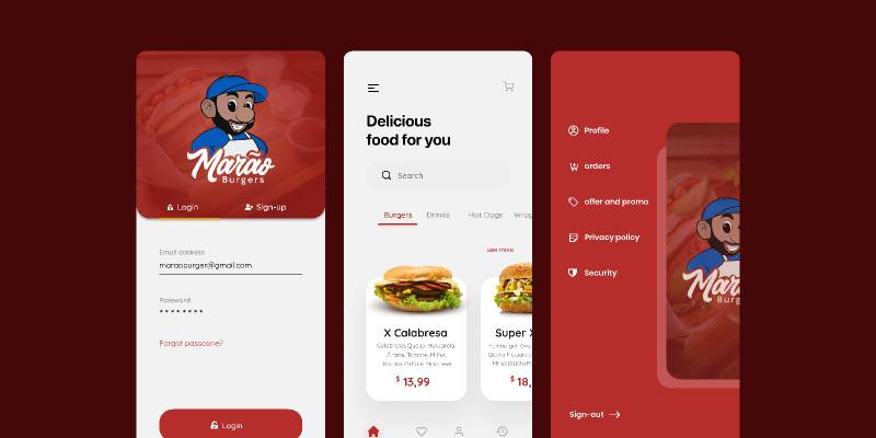 Figma Order Food App Free Download Template