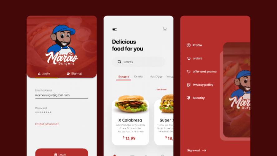 Figma Order Food App Free Download Template