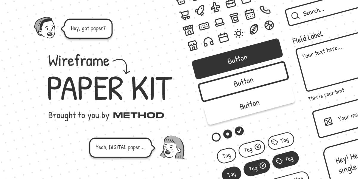 Figma Paper Wireframe Kit