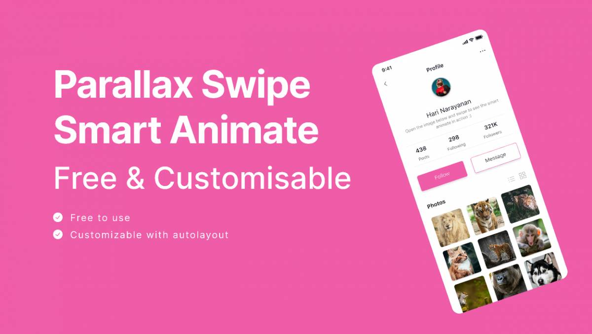 Figma Parallax Effect - Smart Animate