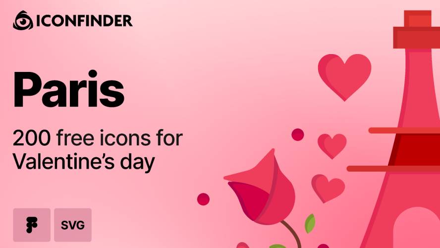 Figma Paris Valentine's day icons