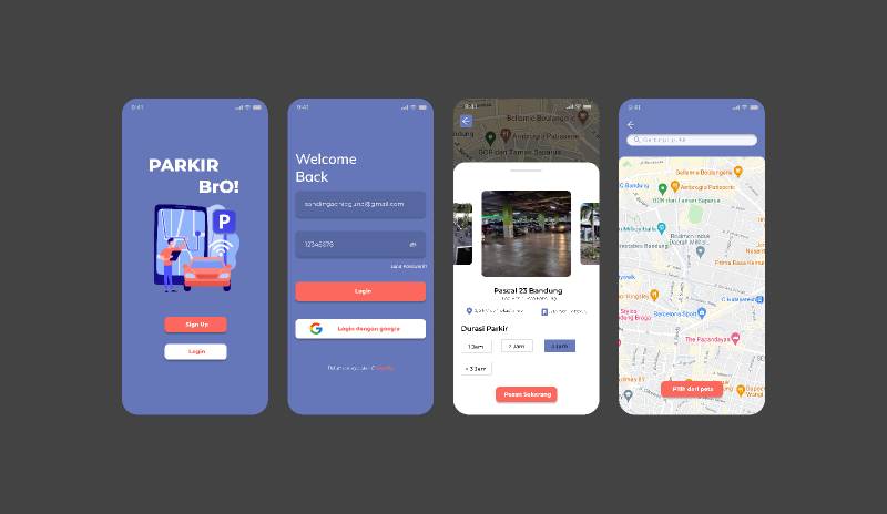 Figma ParkirBro Parking Mobile App