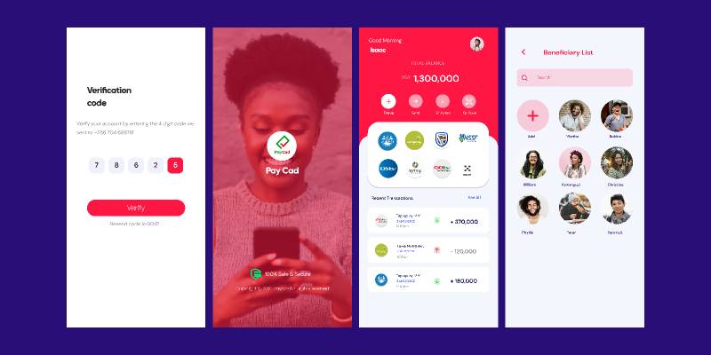 Figma PayCad personal Finance app