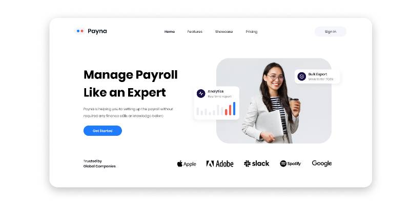 Figma Payna Finance Landing Page