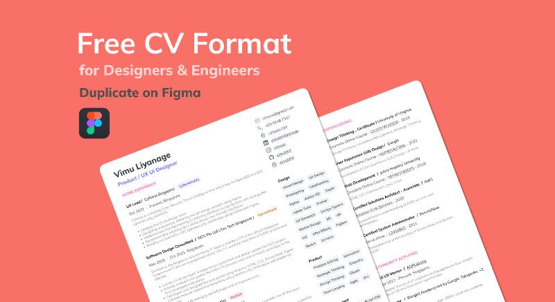 Figma Perfect CV Format for Designers & Engineers