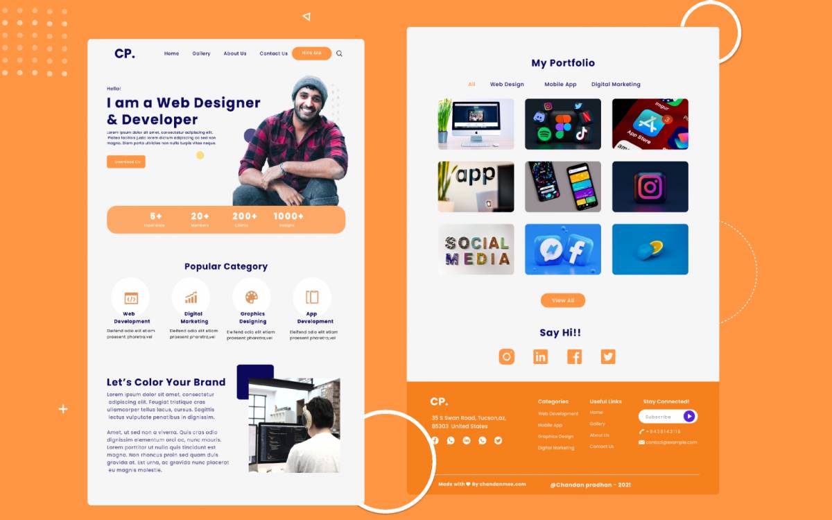 Figma Personal Portfolio Landing Page CV Portfolio