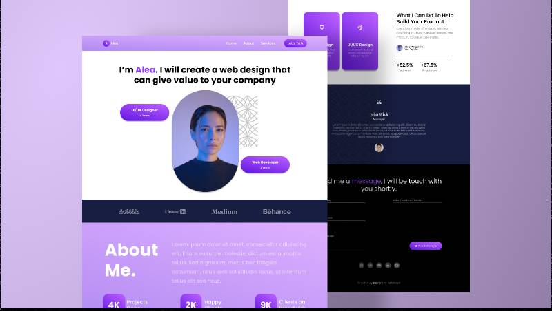 Figma Personal Portfolio Website