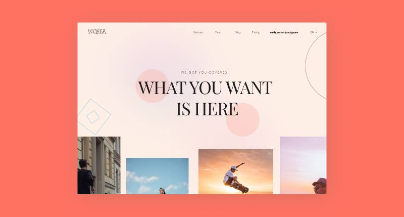 Figma Photo Sharing Website Landing Page
