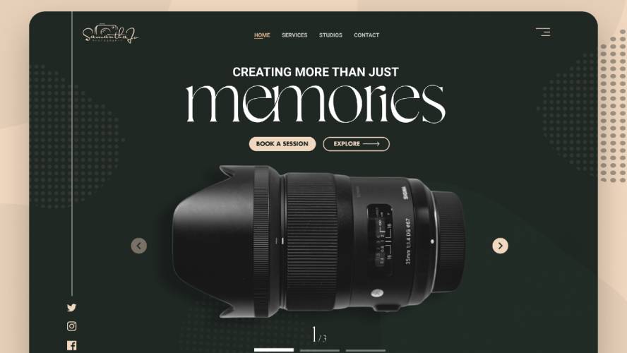Figma Photography Website Free Download