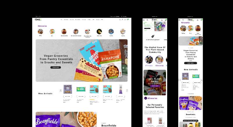 Figma PlantX Wireframe Ecommerce Website