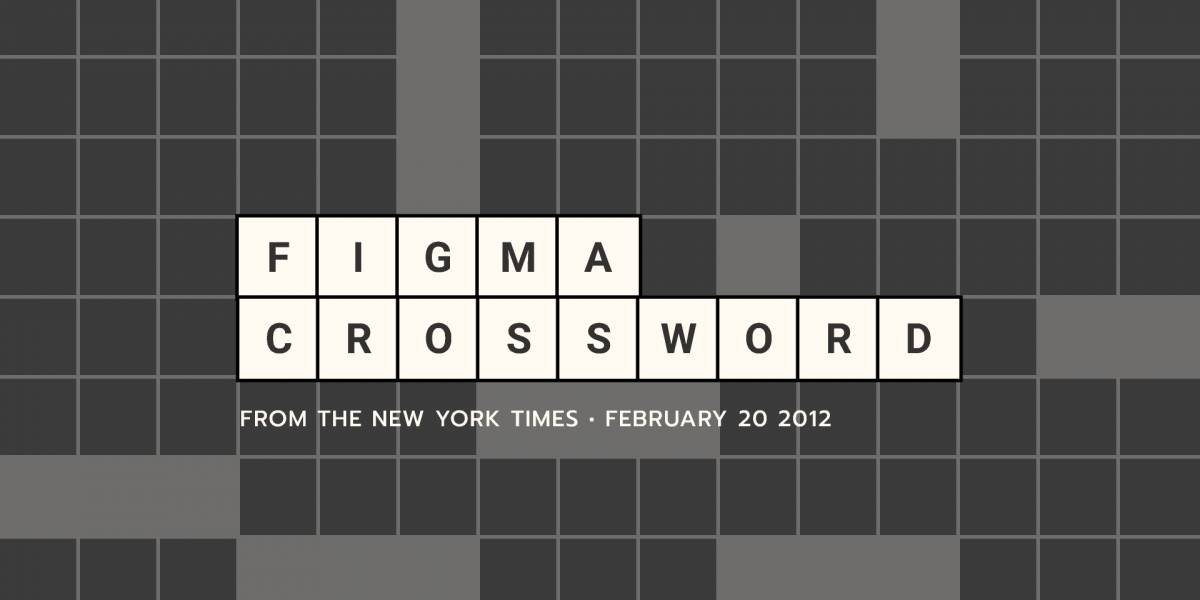Figma Playable Figma Crossword