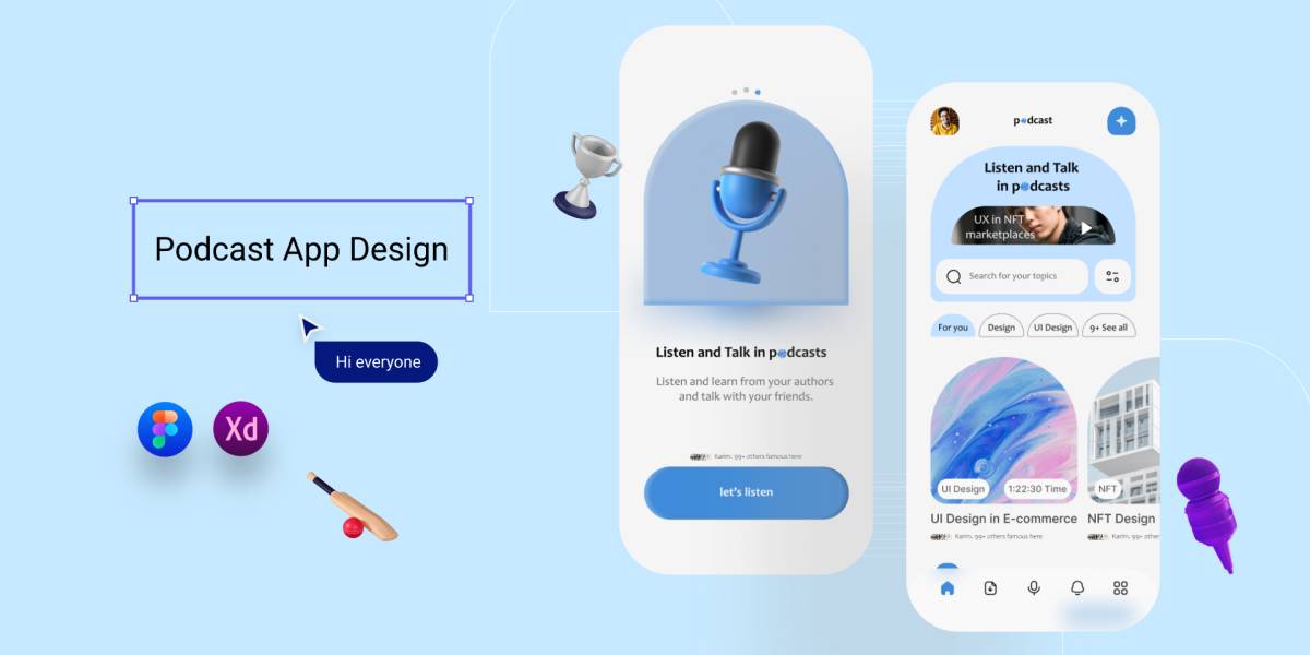 Figma Podcast App Design