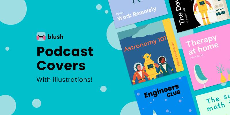 Figma Podcast Covers with Illustrations