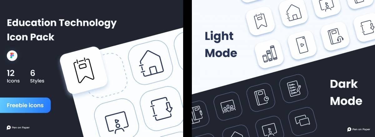 Figma POP Freebie - Ed Tech Icon Pack