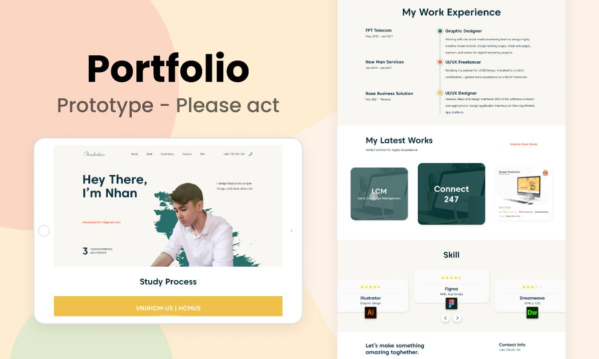 Figma Portfolio - Landing page free template