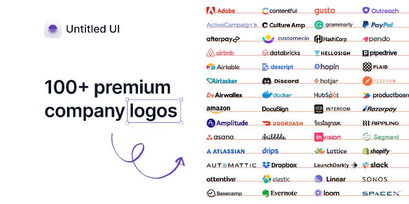 Figma Premium company logos UI kit