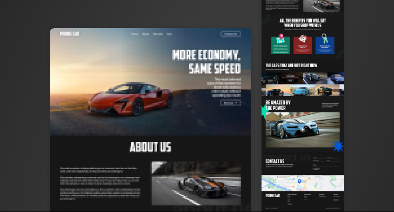 Figma Prime Car Landing Page