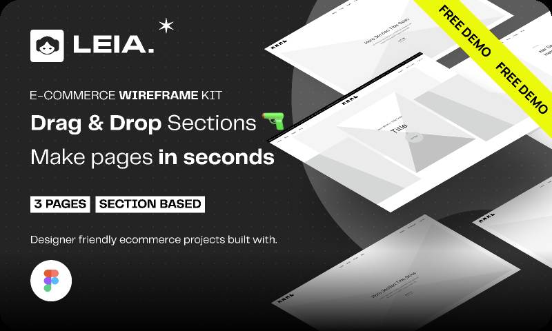 Figma Production Leia Wireframe Free Demo