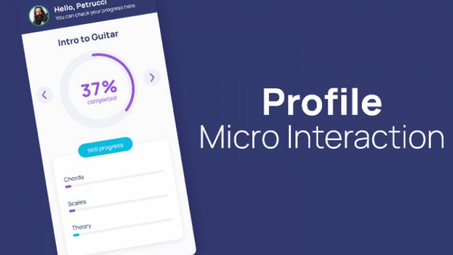 Figma Profile Microinteraction Template