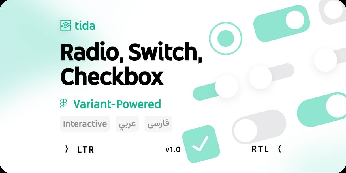 Figma Radio button Switch & Checkbox Tida Components