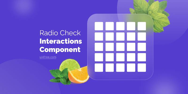 Figma Radio Check Interactions Component