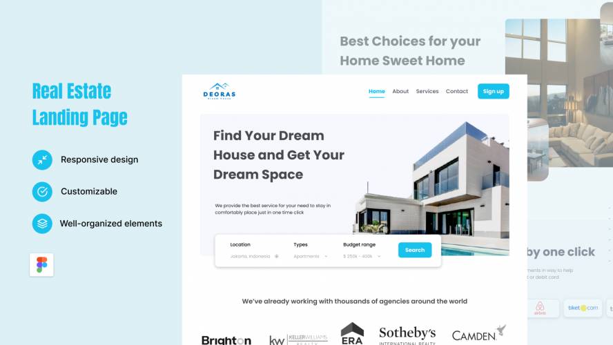 Figma Real Estate Landing Page