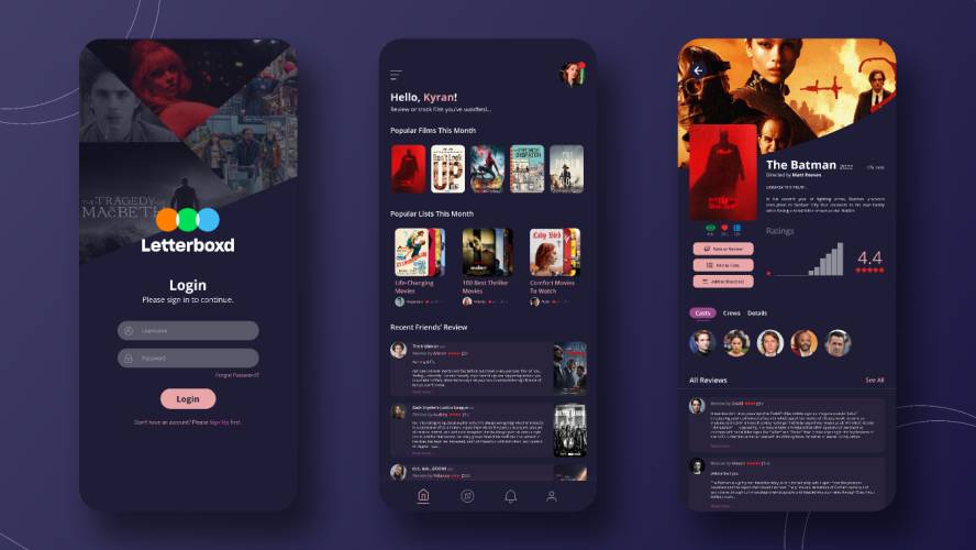 Figma Redesigning Letterboxd UI
