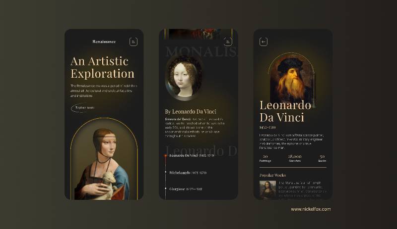 Figma Renaissance Art Mobile Responsive