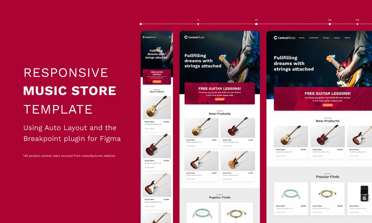 Figma Responsive Music Store Template