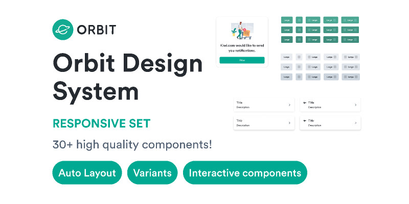 Figma Responsive Web Components (Orbit)