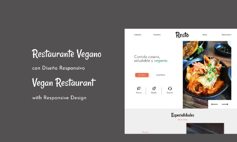 Figma Restaurante Vegano Web Design