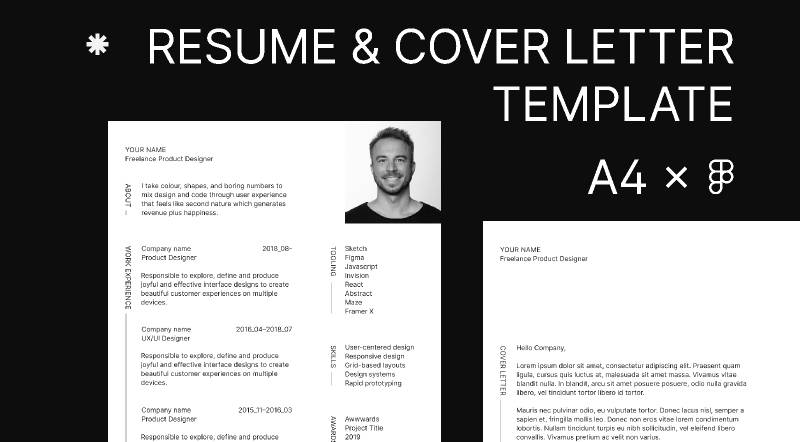 Figma Resume & Cover Letter template