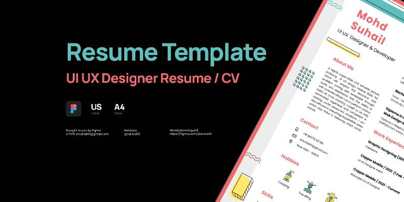 Figma Resume CV UI UX Designer