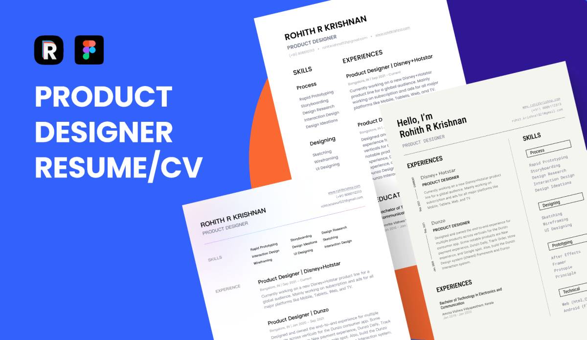 Figma Resume/CV Product Designer