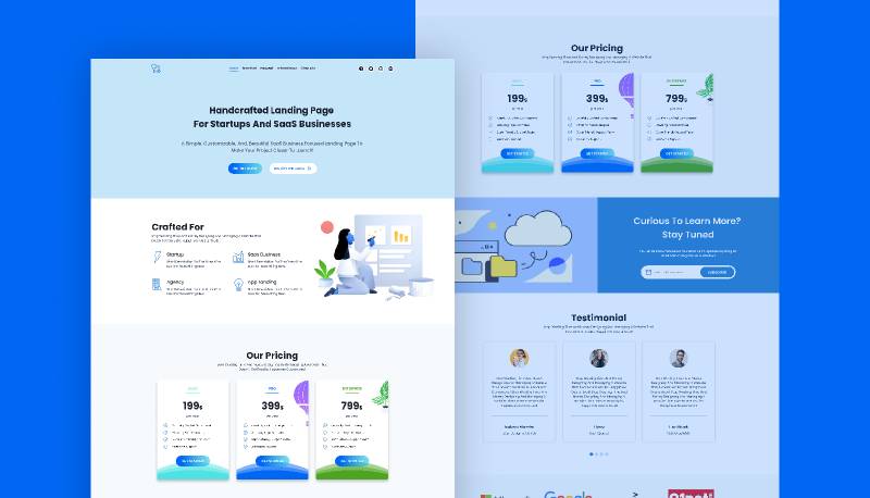 Figma SaaS Landing Page Template