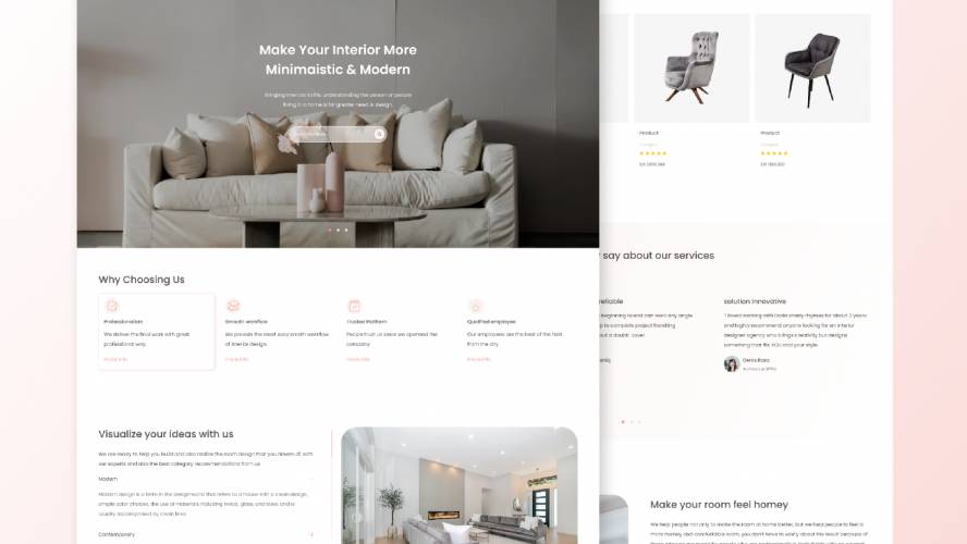 Figma shady rhymes interior design landing page